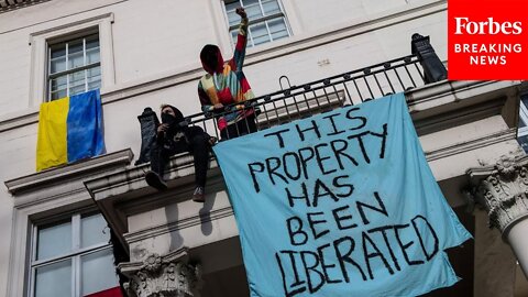 Anti-War Protesters Target Russian Oligarchs’ Mansions Over Putin’s Invasion Of Ukraine