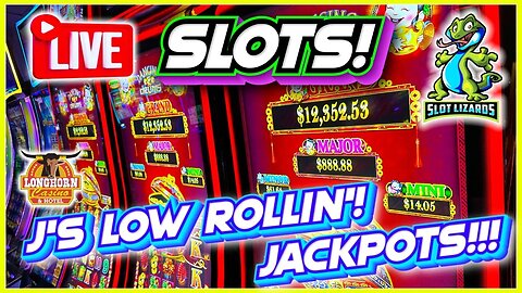 🔴 LIVE SLOTS! JACKPOT TIME! J'S LOW ROLLIN' WEDNESDAY! EPISODE 49! LONGHORN CASINO