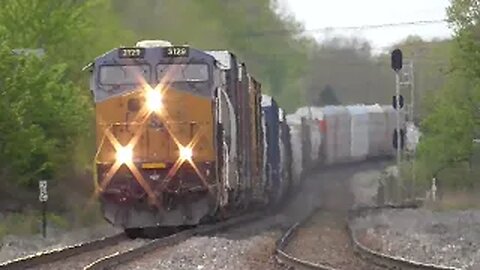 CSX M566 Manifest Mixed Freight Train From Berea, Ohio May 6, 2023