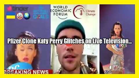 Pfizer Clone Katy Perry Glitches on Live Television...