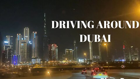 Dubai Drive 4K | Driving Downtown - Evening