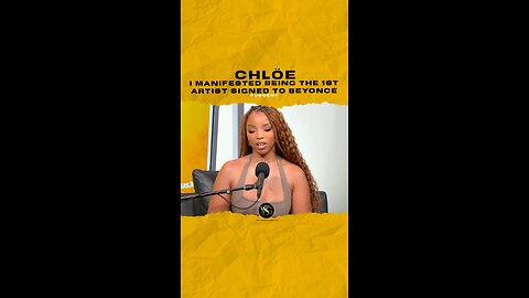 @chloebailey I manifested being the 1st artist signed to @beyonce