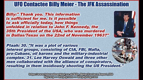 Billy Meier UFO Contact Reports - John F Kennedy assassination