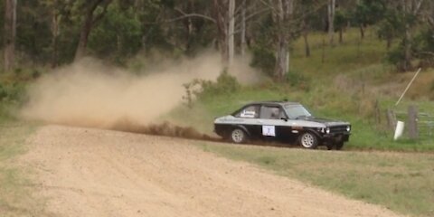 Black Escort rally car