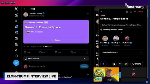 Elon Musk and Donald Trump Twitter X Spaces Full Conversation