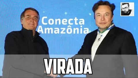 BOLSONARO AQUI E ELON MUSK LÁ