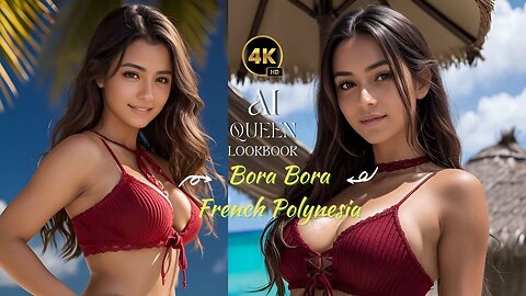 [4K] Ai Queen LookBook lBora Bora French Polynesia l Video-Central City #AiQueenLookBook #aiart