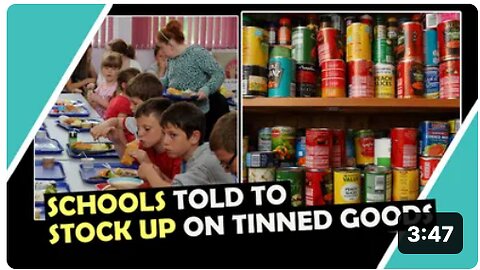 Schools Told To Stock Up On Tinned Food