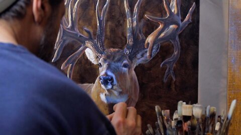 How I Painted A Non-Typical Whitetail Portrait