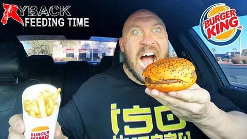 Ryback Feeding Time: Burger King NEW Ghost Pepper Impossible Whopper with Fries Review