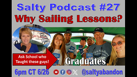 Salty Podcast #27 | 🌊⛵ What Does it Take to Sail? Where do I start? Right here! 🏝️🌟