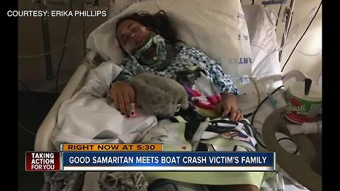 Local hero who saved woman after boat crash meets her at hospital