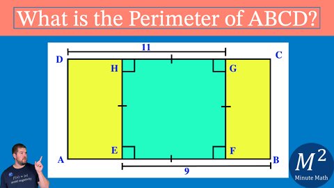 Find the Perimeter of the Rectangle ABCD | Minute Math