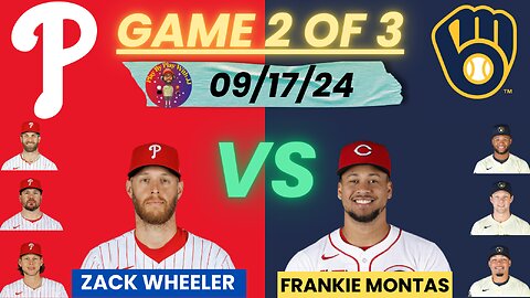 Philadelphia Phillies @ Milwaukee Brewers LIVE PLAY-BY-PLAY (09-17-24) #phillies #brewers #mlb