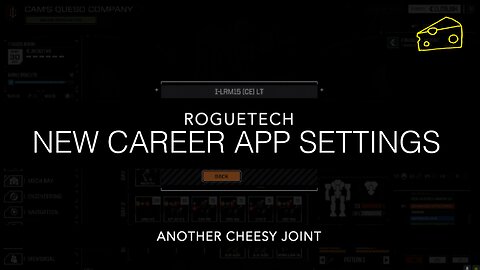 Roguetech - New Career App Settings