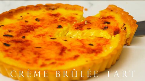 焦糖烤布蕾塔 法式焦糖燉蛋撻 外脆內滑┃Crème Brûlée Tart