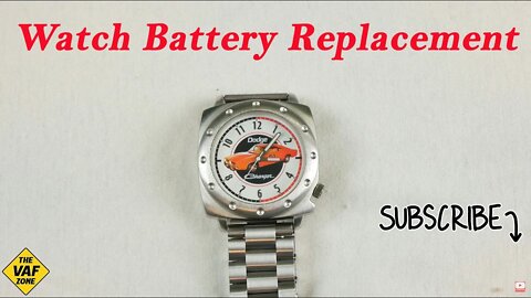 How to change a Watch Battery- Dukes of Hazzard Dodge Charger "General Lee" Watch or similar watch.