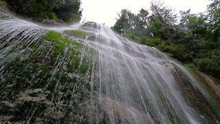 Drone captures spectacular view of one of the world's prettiest waterfalls