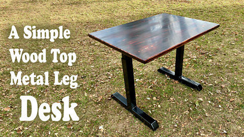 Simple Student Desk - Metal Legs with a Wooden Top!