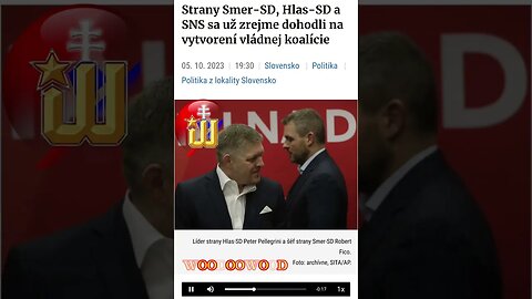 💥Strany Smer-SSD, Hlas-SD a SNS sa už zrejme dohodli na vytvorení vládnej koalície | 5.10.2023