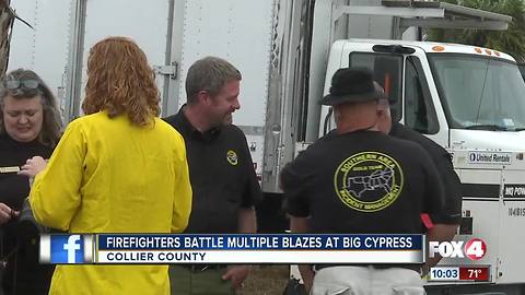 Firefighters Battle Multiple Blazes at Big Cypress Preserve