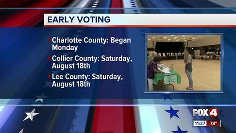 Early voting throughout Southwest Florida are underway