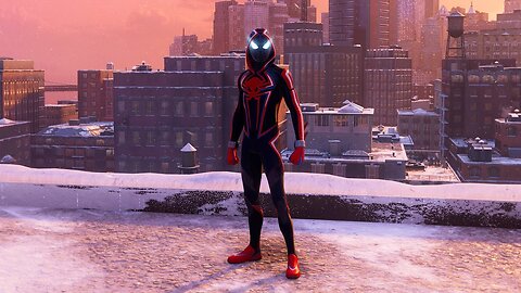 SPIDER-MAN MILES MORALES PS5 [Free Roam/Swinging Gameplay] - Miles Morales 2099 Suit