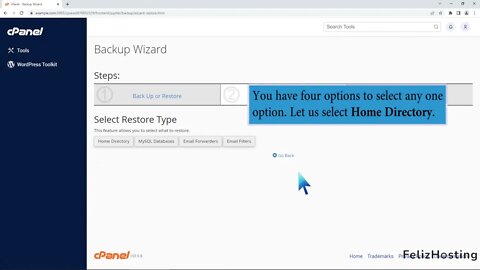 How to restore a backup in cPanel with FelizHosting