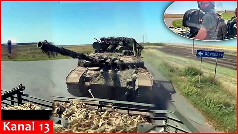 The Ukrainian army captured the Russian T-90 tank worth 5 million dollars in Kursk