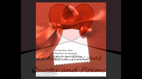 For my dear sister, that lives in my heart, you are special! [Poetry] [Quotes and Poems]