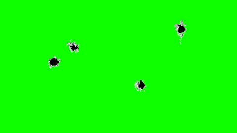 Animated Bullet Holes Green Screen