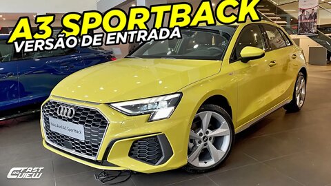 NOVO AUDI A3 SPORTBACK S-LINE LIMITED 1.4 TFSI 2022 AMARELO PITON EM DETALHES