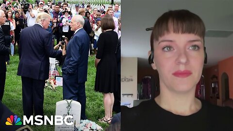 'Desecrated by Donald Trump': Widow of former marine calls out Trump’s Arlington photo-op