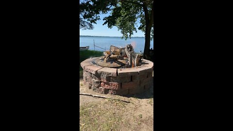 Labor Day weekend fire by the lake