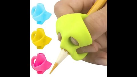 3 Finger Silicone Pencil Pen Holder Children Writing Learning Tool