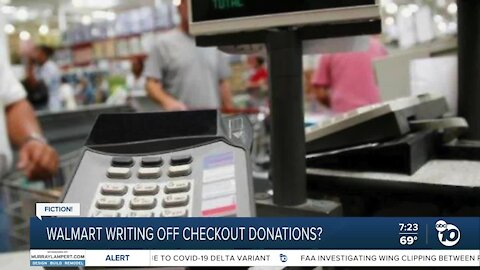 Fact or Fiction: Walmart writing off checkout donations?