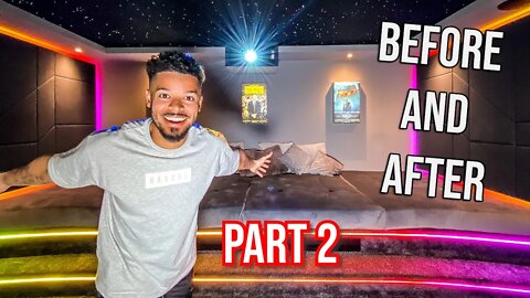 MY HOME CINEMA ROOM TRANSFORMATION! BEFORE & AFTER...*Part 2* | Jeremy Lynch