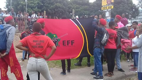 SOUTH AFRICA - Durban - EFF protest outside TVET college (Videos) (u9j)