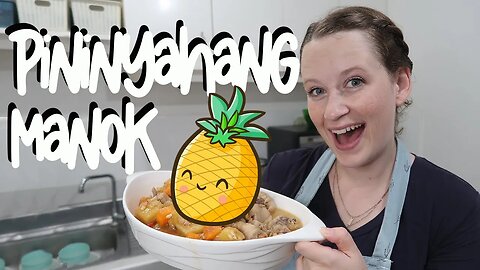 My American WIFE cooks Filipino Food | Pininyahang Manok