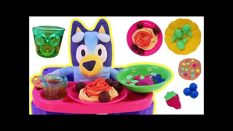 Feed Bluey using Clay Doh creations- Fruits, Veggies & Cookie