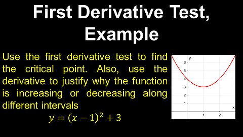 First Derivative Test, Example - Calculus