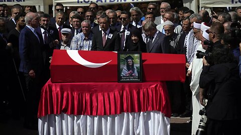 Funeral of Turkish American activist killed by an Israeli soldier in West Bank