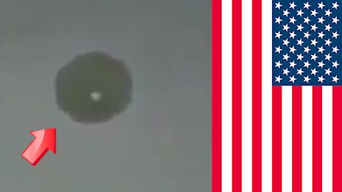 A saucer-shaped UFO emits a beam-like object over Nevada USA [Space]