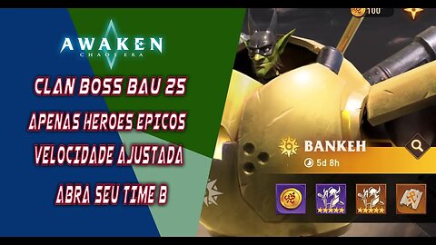 CLAM BOSS COM EPICOS / BATA 1 MILHÃO DE DANO / TIME COM EPICOS APENAS