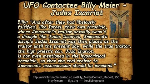 Billy Meier UFO Contact Reports - Judas Iscariot