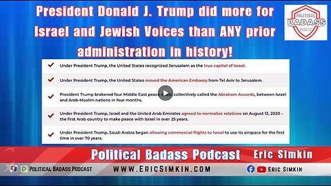 Political Badass Podcast - Promo - Trump Stands with Israel