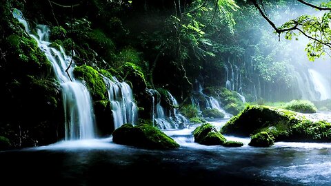 Waterfall & Music @ 432Hz: Relax, Sleep, Meditate