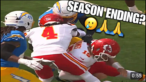 Patrick Mahomes causes *HORRIFIC KNEE INJURY* to Rashee Rice after Bad Pass | Chiefs vs Chargers