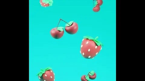 Modeling Cute Stylized Strawberries and Cherries in Blender [Time Lapse]