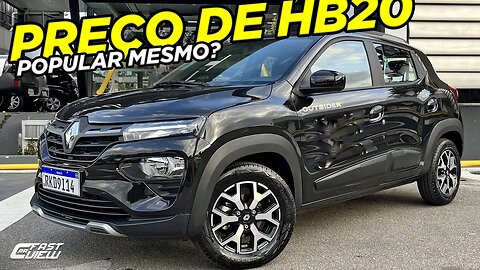 NOVO RENAULT KWID OUTSIDER 2024 MAIS CARO QUE HB20 SENSE E 208 LIKE É UM POPULAR QUE VALE A PENA?